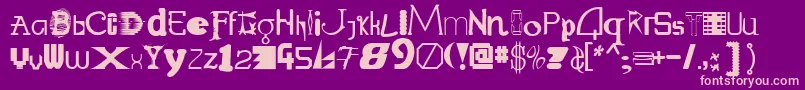 Labmix Font – Pink Fonts on Purple Background