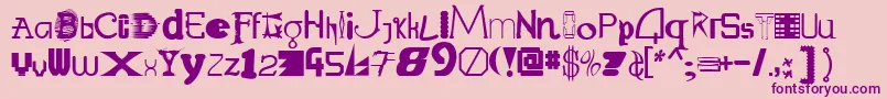 Labmix Font – Purple Fonts on Pink Background
