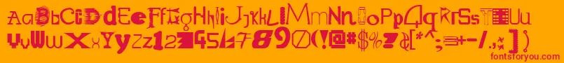 Labmix Font – Red Fonts on Orange Background