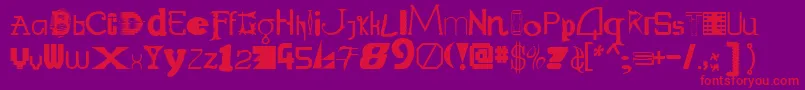 Labmix Font – Red Fonts on Purple Background
