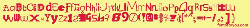 fuente Labmix – Fuentes Rojas Sobre Fondo Amarillo