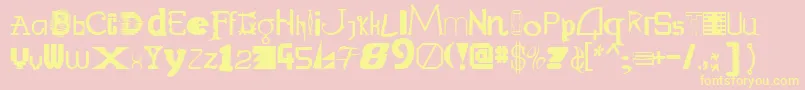 Labmix Font – Yellow Fonts on Pink Background
