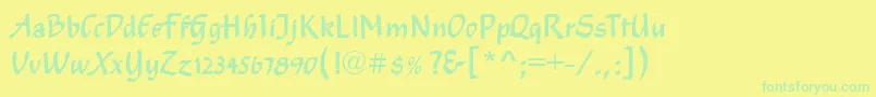 SomersetRegular Font – Green Fonts on Yellow Background