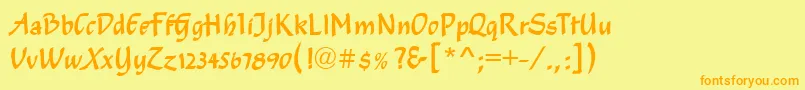Подробнее о шрифте SomersetRegular Шрифт SomersetRegular – оранжевые шрифты на жёлтом фоне