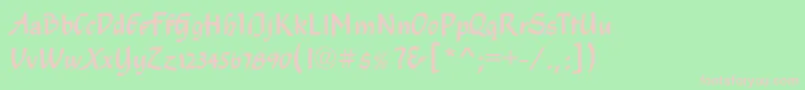 SomersetRegular Font – Pink Fonts on Green Background
