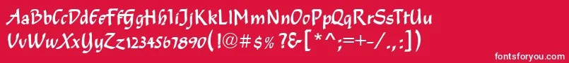 Police SomersetRegular – polices blanches sur fond rouge