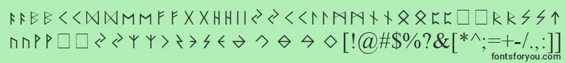 More about ElderFuthark Font ElderFuthark Font – Black Fonts on Green Background
