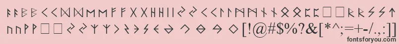 More about ElderFuthark Font ElderFuthark Font – Black Fonts on Pink Background