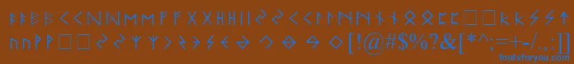 More about ElderFuthark Font ElderFuthark Font – Blue Fonts on Brown Background