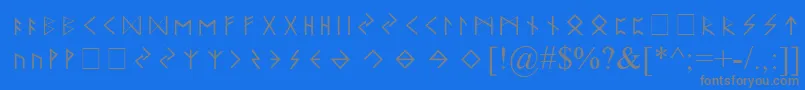 fuente ElderFuthark – Fuentes Grises Sobre Fondo Azul
