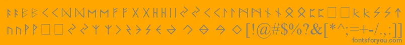 Шрифт ElderFuthark – серые шрифты на оранжевом фоне