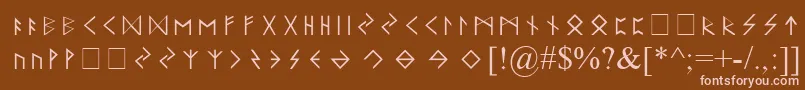 More about ElderFuthark Font ElderFuthark Font – Pink Fonts on Brown Background