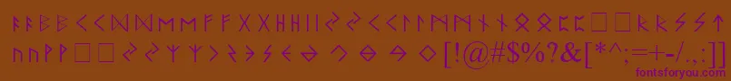 ElderFuthark Font – Purple Fonts on Brown Background