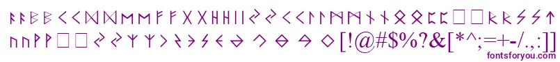 Więcej informacji o czcionce ElderFuthark Czcionka ElderFuthark – fioletowe czcionki
