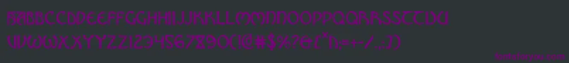 Шрифт Brinathync – фиолетовые шрифты на чёрном фоне