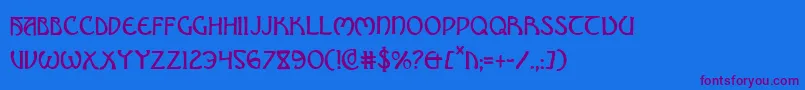 Brinathync Font – Purple Fonts on Blue Background