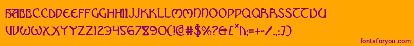 Brinathync Font – Purple Fonts on Orange Background