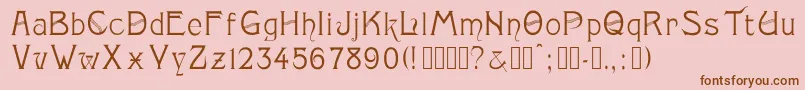 Monopol Font – Brown Fonts on Pink Background