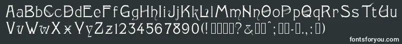 フォントMonopol – 黒い背景に白い文字