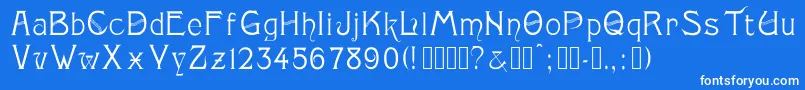 Шрифт Monopol – белые шрифты на синем фоне