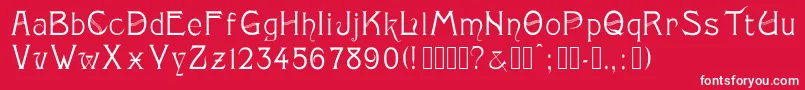 フォントMonopol – 赤い背景に白い文字