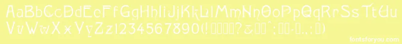 フォントMonopol – 黄色い背景に白い文字