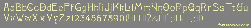 フォントMonopol – 黄色のフォント、灰色の背景