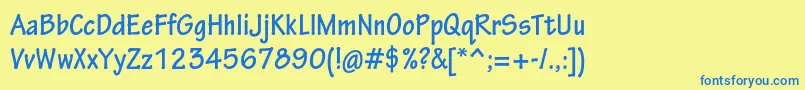 TektonproBoldcond Font – Blue Fonts on Yellow Background