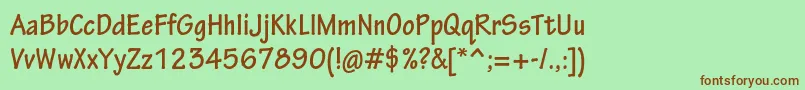 TektonproBoldcond Font – Brown Fonts on Green Background