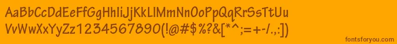 TektonproBoldcond Font – Brown Fonts on Orange Background