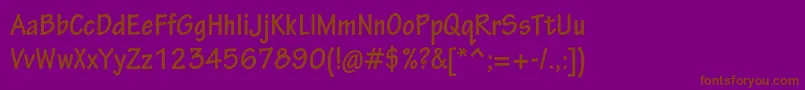 TektonproBoldcond Font – Brown Fonts on Purple Background