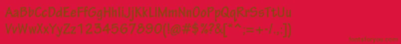 TektonproBoldcond Font – Brown Fonts on Red Background