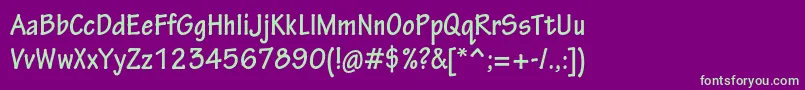 TektonproBoldcond Font – Green Fonts on Purple Background