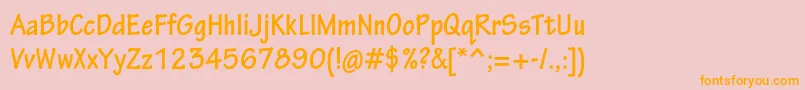 TektonproBoldcond Font – Orange Fonts on Pink Background