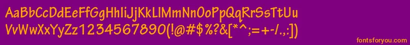 TektonproBoldcond Font – Orange Fonts on Purple Background