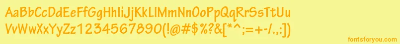 TektonproBoldcond Font – Orange Fonts on Yellow Background