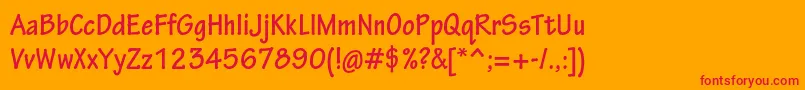 TektonproBoldcond Font – Red Fonts on Orange Background