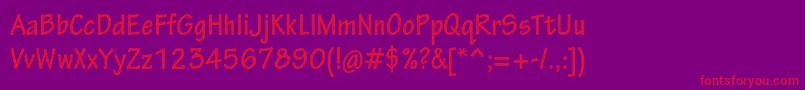 TektonproBoldcond Font – Red Fonts on Purple Background