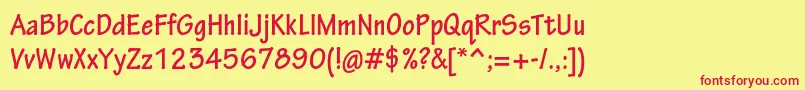 TektonproBoldcond Font – Red Fonts on Yellow Background