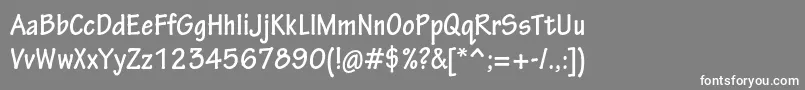 フォントTektonproBoldcond – 灰色の背景に白い文字