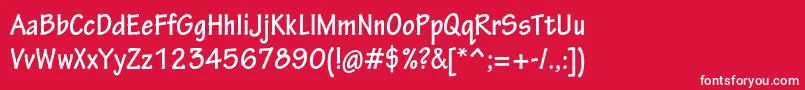 TektonproBoldcond Font – White Fonts on Red Background