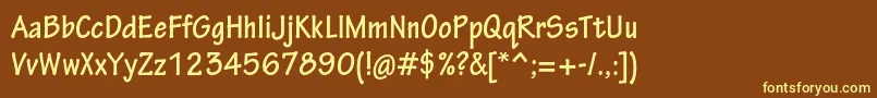 TektonproBoldcond Font – Yellow Fonts on Brown Background