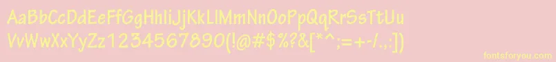 TektonproBoldcond Font – Yellow Fonts on Pink Background