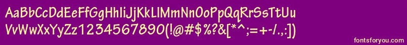 TektonproBoldcond Font – Yellow Fonts on Purple Background