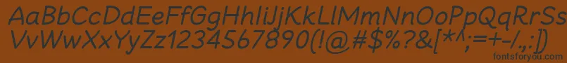 CheeronstaRegularItalic Font – Black Fonts on Brown Background
