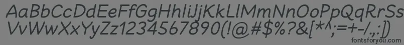 CheeronstaRegularItalic Font – Black Fonts on Gray Background