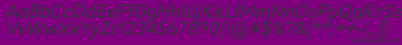 CheeronstaRegularItalic Font – Black Fonts on Purple Background