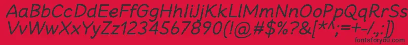 fuente CheeronstaRegularItalic – Fuentes Negras Sobre Fondo Rojo