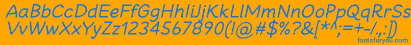 CheeronstaRegularItalic Font – Blue Fonts on Orange Background