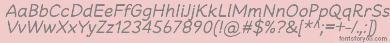 CheeronstaRegularItalic Font – Gray Fonts on Pink Background